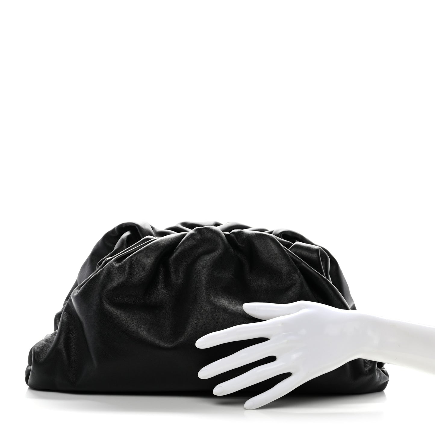 Smooth Butter Calf The Pouch Oversized Clutch Black