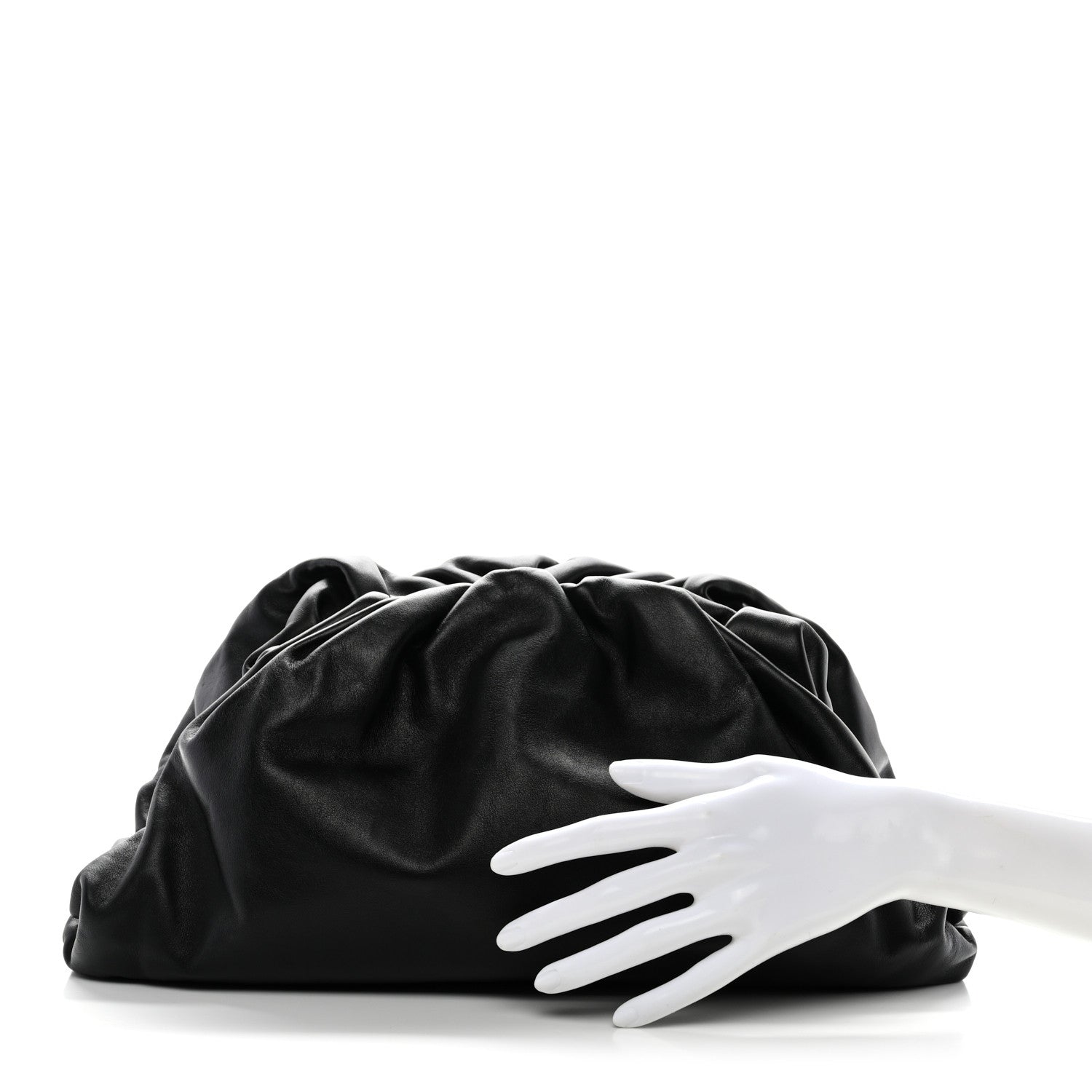 Bottega Veneta Smooth Butter Calf The Pouch Oversized Clutch Black 2 of 10