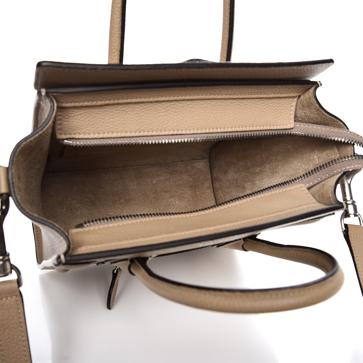 Drummed Calfskin Nano Luggage Dune