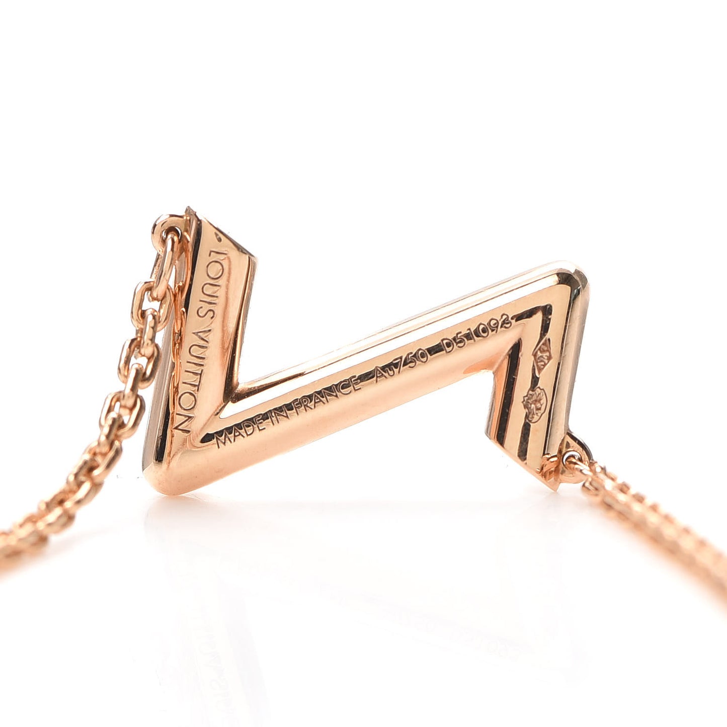 18K Pink Gold Volt Upside Down Chain Bracelet