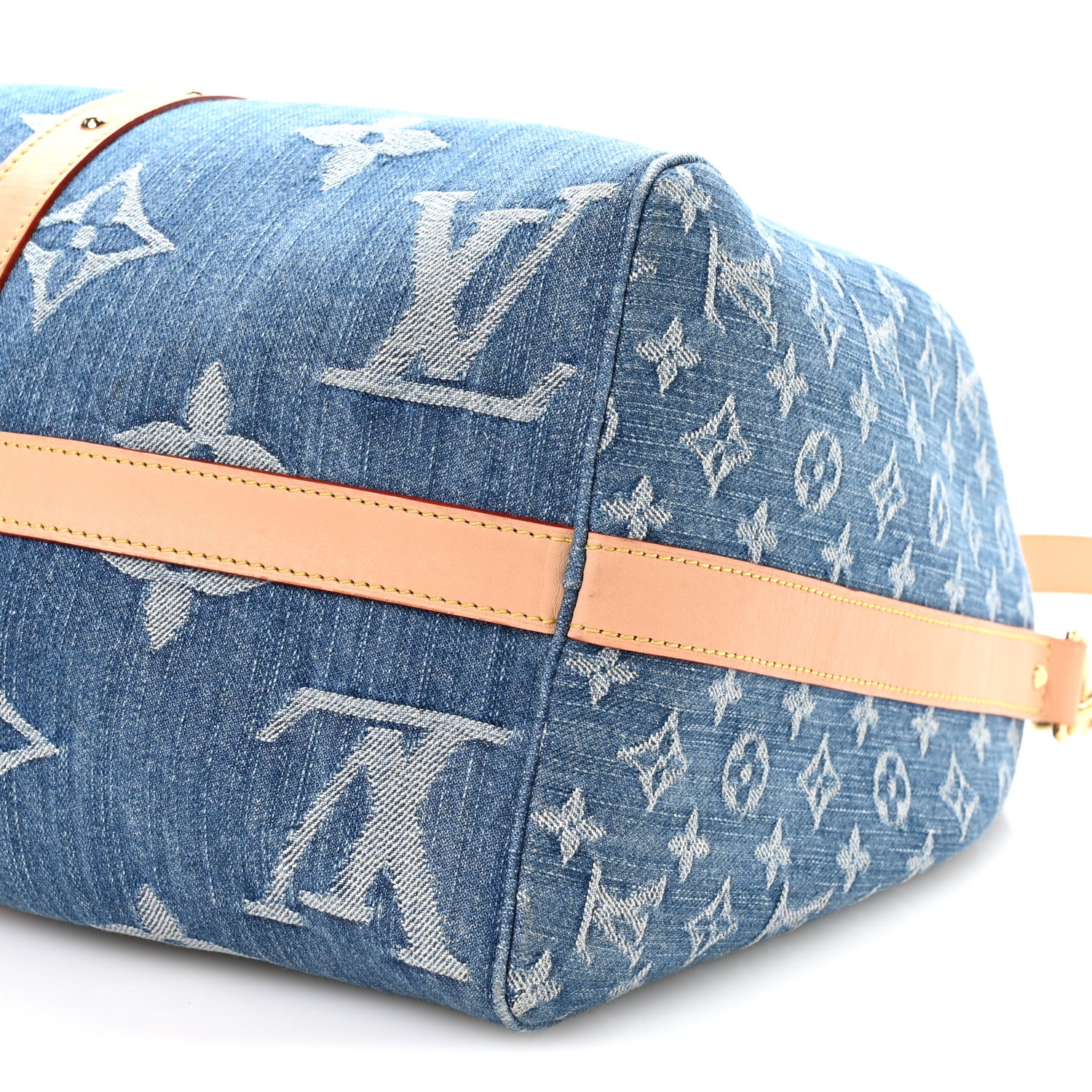 Louis Vuitton Denim Monogram New LV Remix Keepall Bandouliere 45 Blue 8 of 8