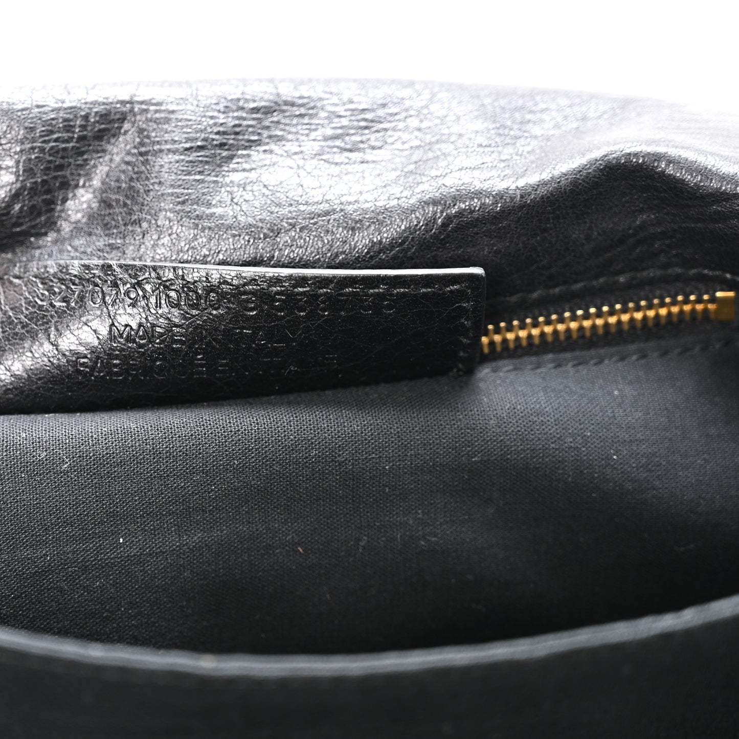 Agneau Giant 12 Gold Hardware Envelope Strap Clutch Black