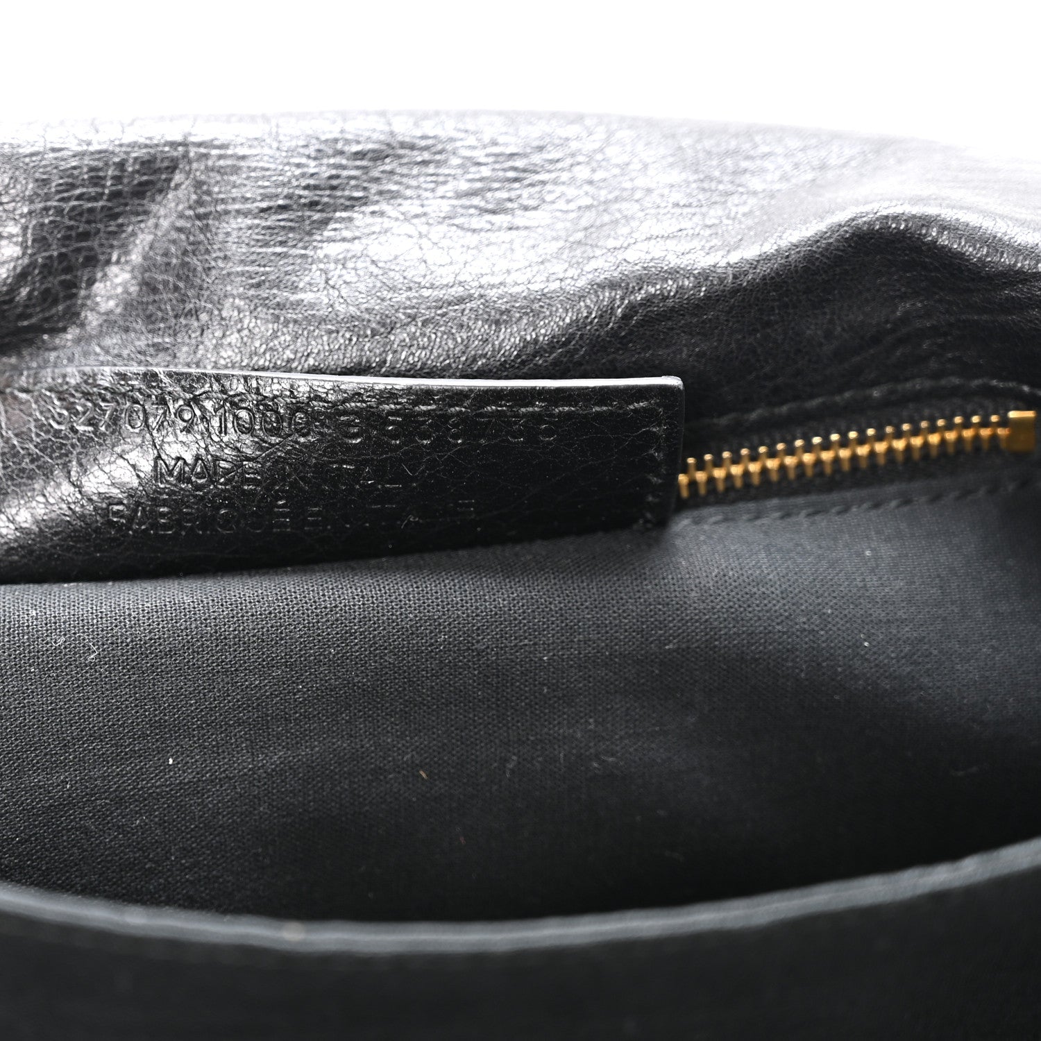 Balenciaga Agneau Giant 12 Gold Hardware Envelope Strap Clutch Black 7 of 10