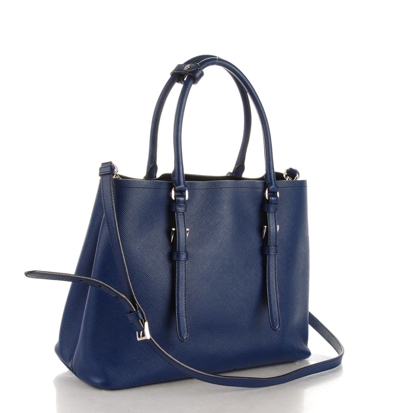 Saffiano Cuir Small Double Handle Tote Inchiostro