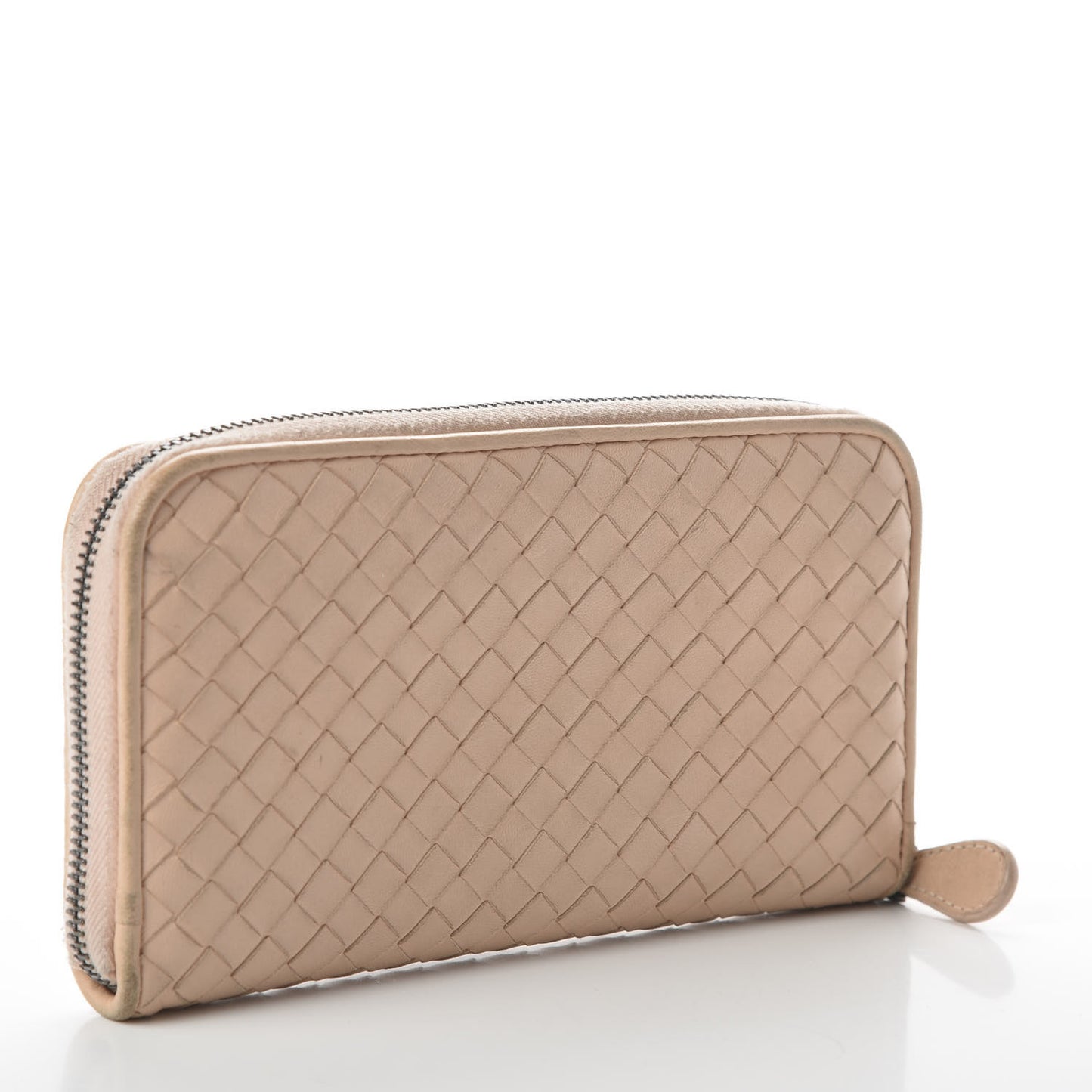 Nappa Intrecciato Zip Around Wallet Mink