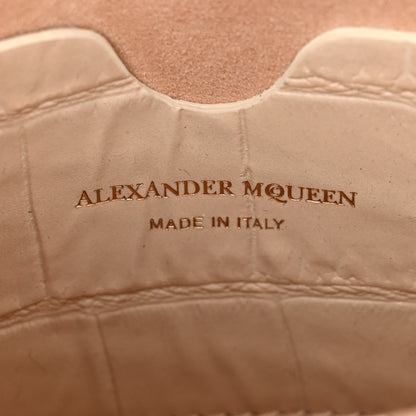 Alexander McQueen Calfskin Crocodile Embossed Box Shoulder Bag 16 Cream 6 of 10