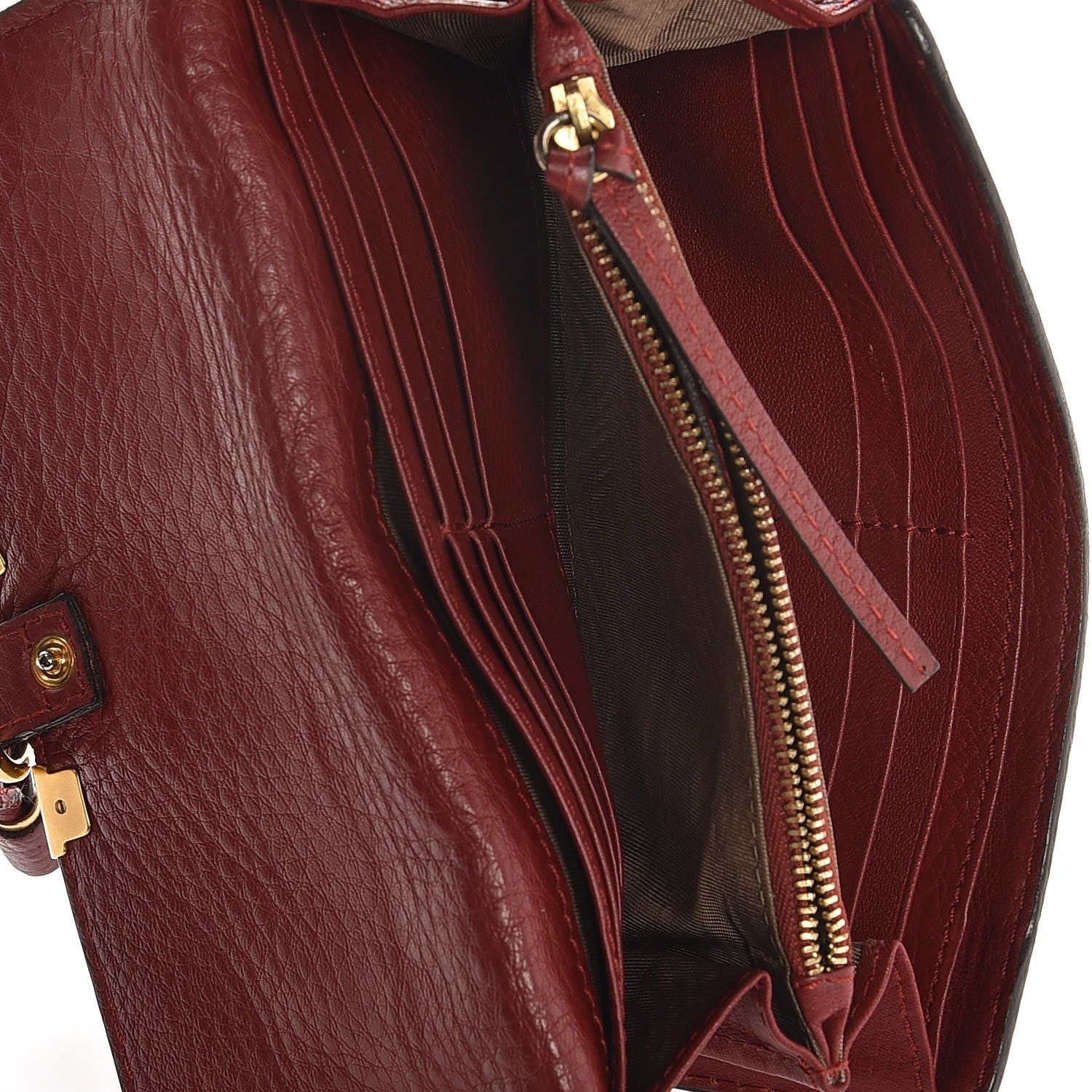 Chloe Calfskin Marcie Continental Flap Wallet Poppy 5 of 7