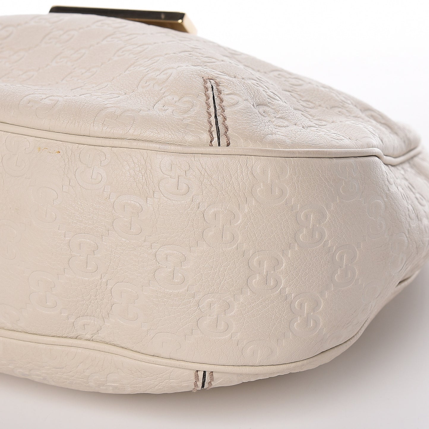 Guccissima Medium New Ladies Web Hobo White