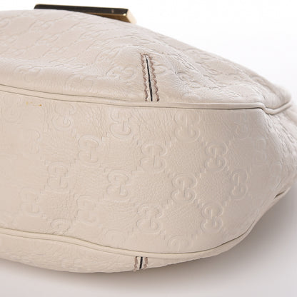 Gucci Guccissima Medium New Ladies Web Hobo White 9 of 11