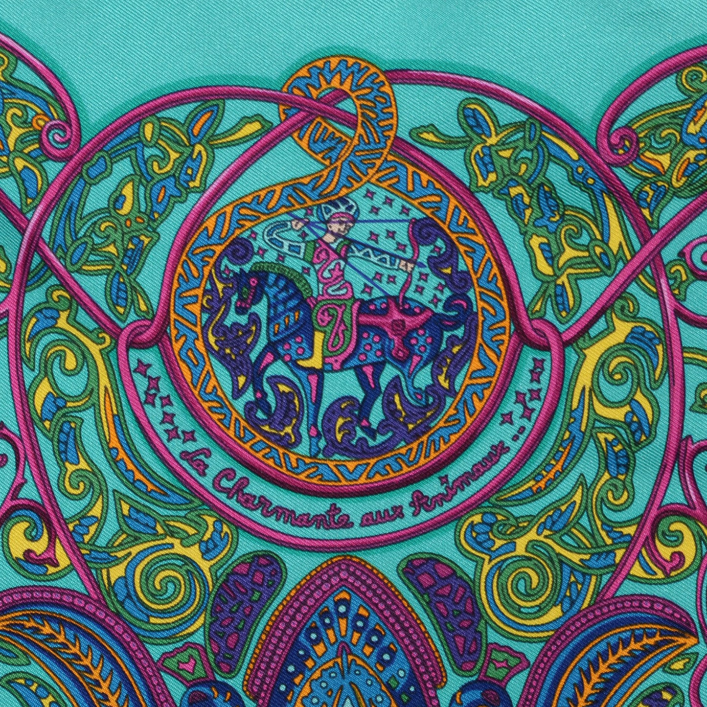 Silk La Charmante Aux Animaux Pocket Square