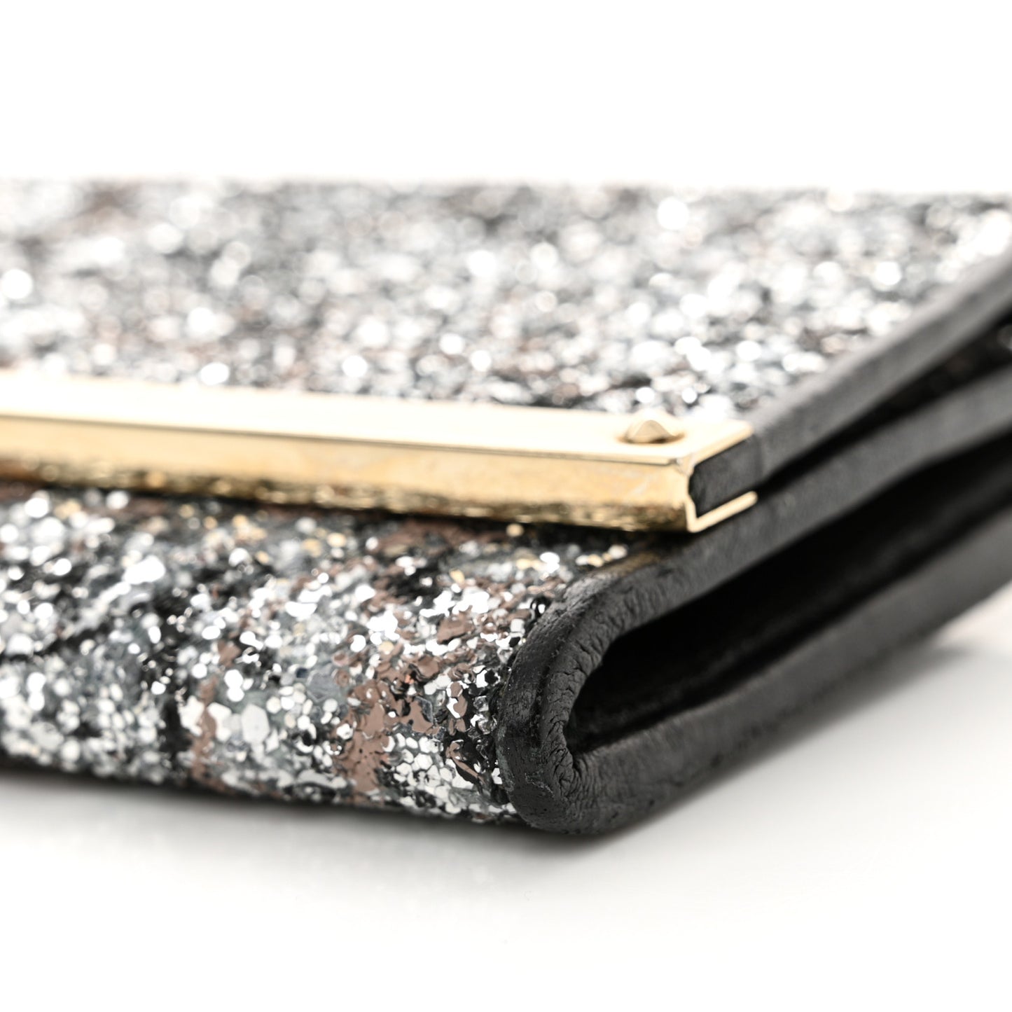 Glitter Milla Wallet on Chain Silver