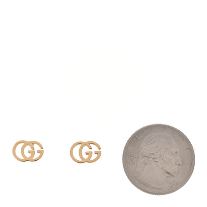 Gucci 18K Yellow Gold GG Tissue Stud Earrings 2 of 5