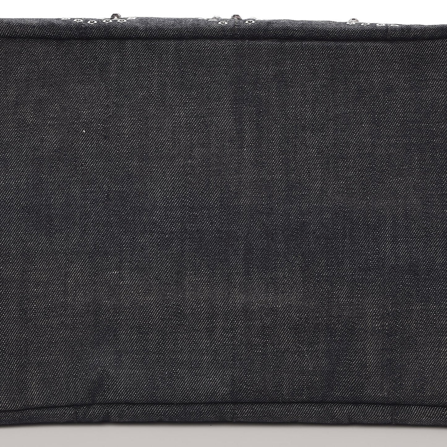 Denim Crystal Studded Canapa Tote Black
