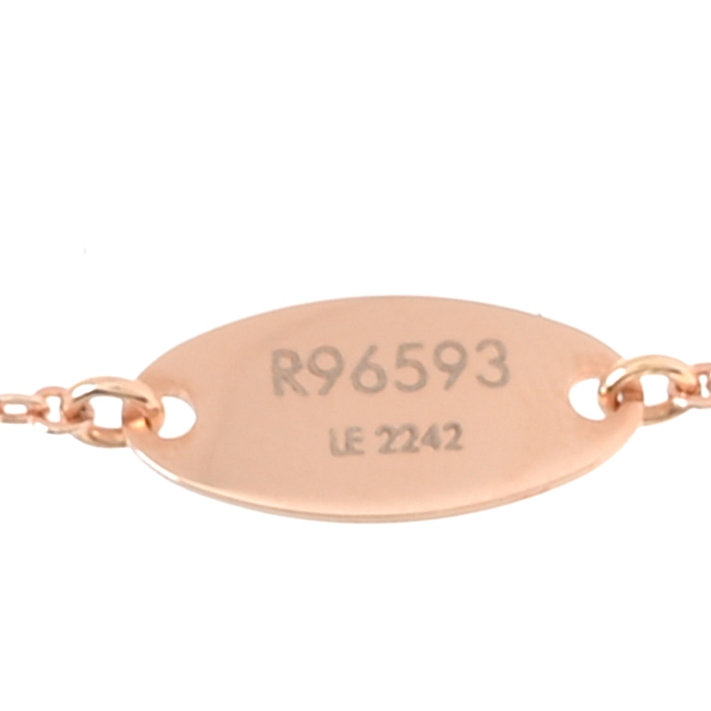 Crystal Precious Nanogram Name Tag Necklace Rose Gold Silver