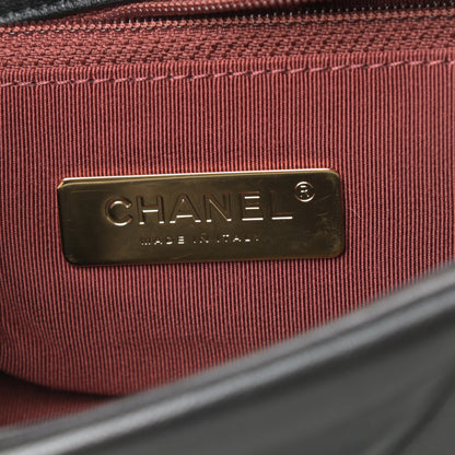 Chanel Goatskin Quilted Maxi Chanel 19 Flap Black 6 of 11