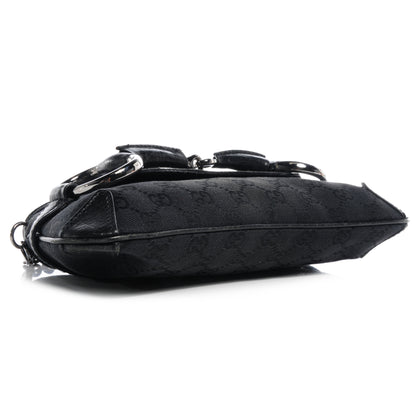 Gucci Monogram Horsebit Clutch Black 4 of 7