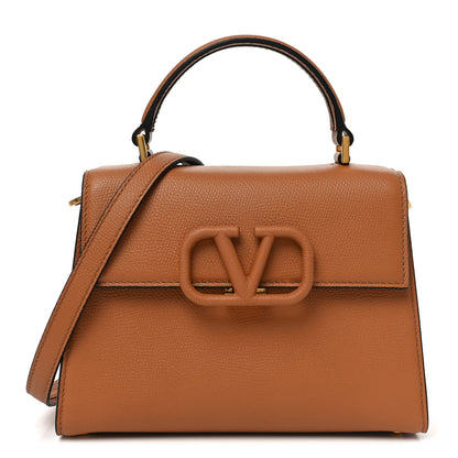 Valentino Garavani Grainy Calfskin Small VSling Top Handle Bag Almond Beige 1 of 9
