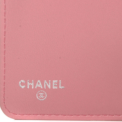 Chanel Lambskin Quilted Yen Wallet Pink 7 of 9