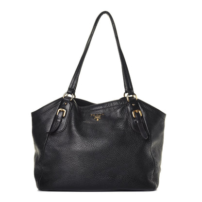 Prada Vitello Daino Tote Nero Black 1 of 8