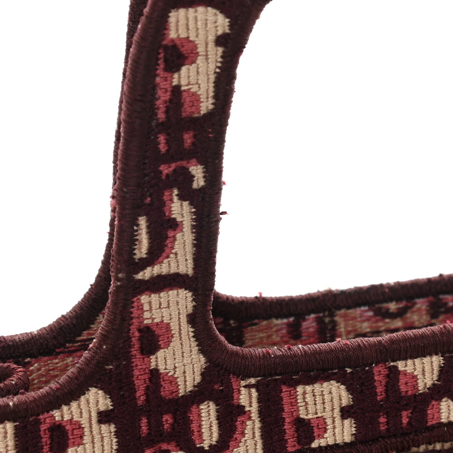 Christian Dior Oblique Mini Book Tote Burgundy Multicolor 13 of 16
