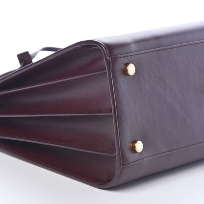 Saint Laurent Calfskin Small Sac De Jour Bordeaux 7 of 9