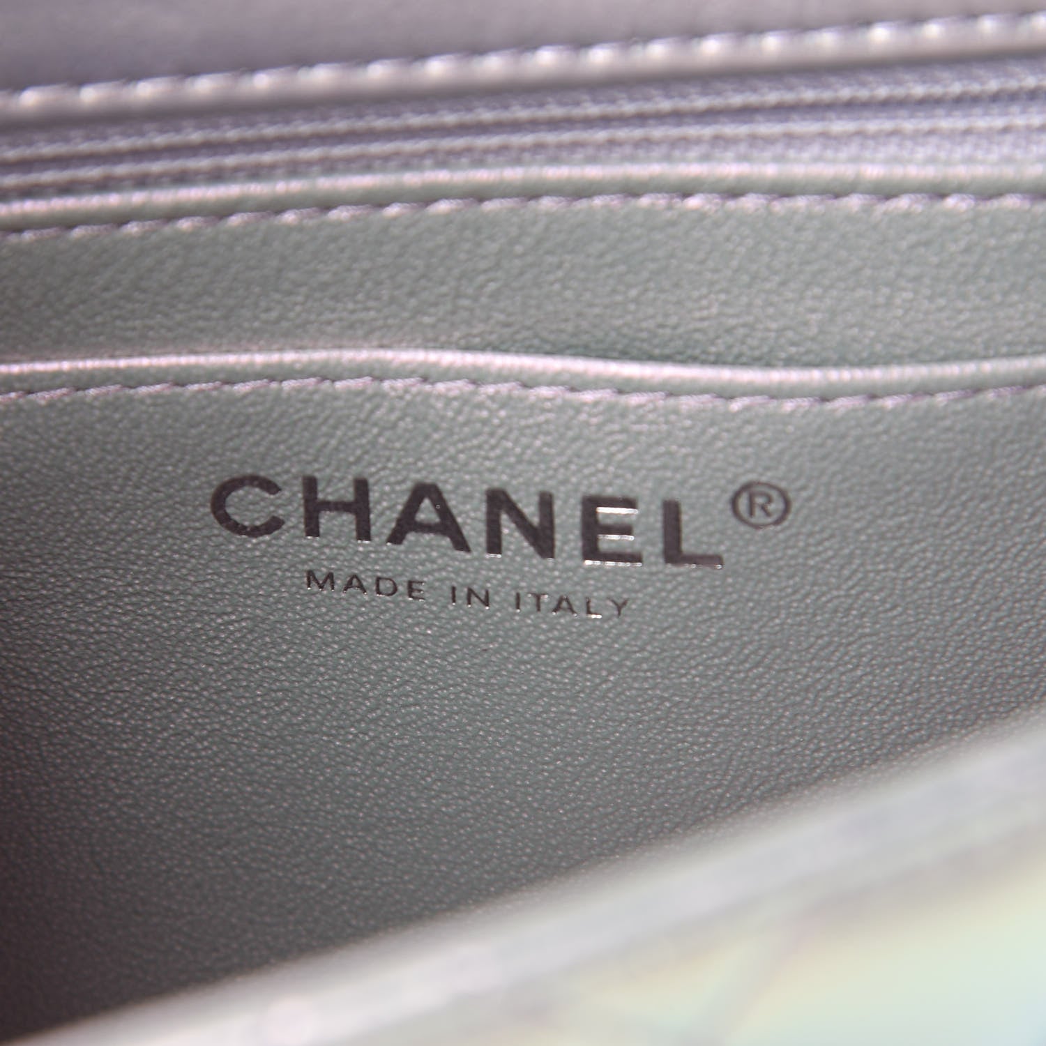 Chanel Iridescent Calfskin Quilted Mini Square Flap Light Purple 6 of 11
