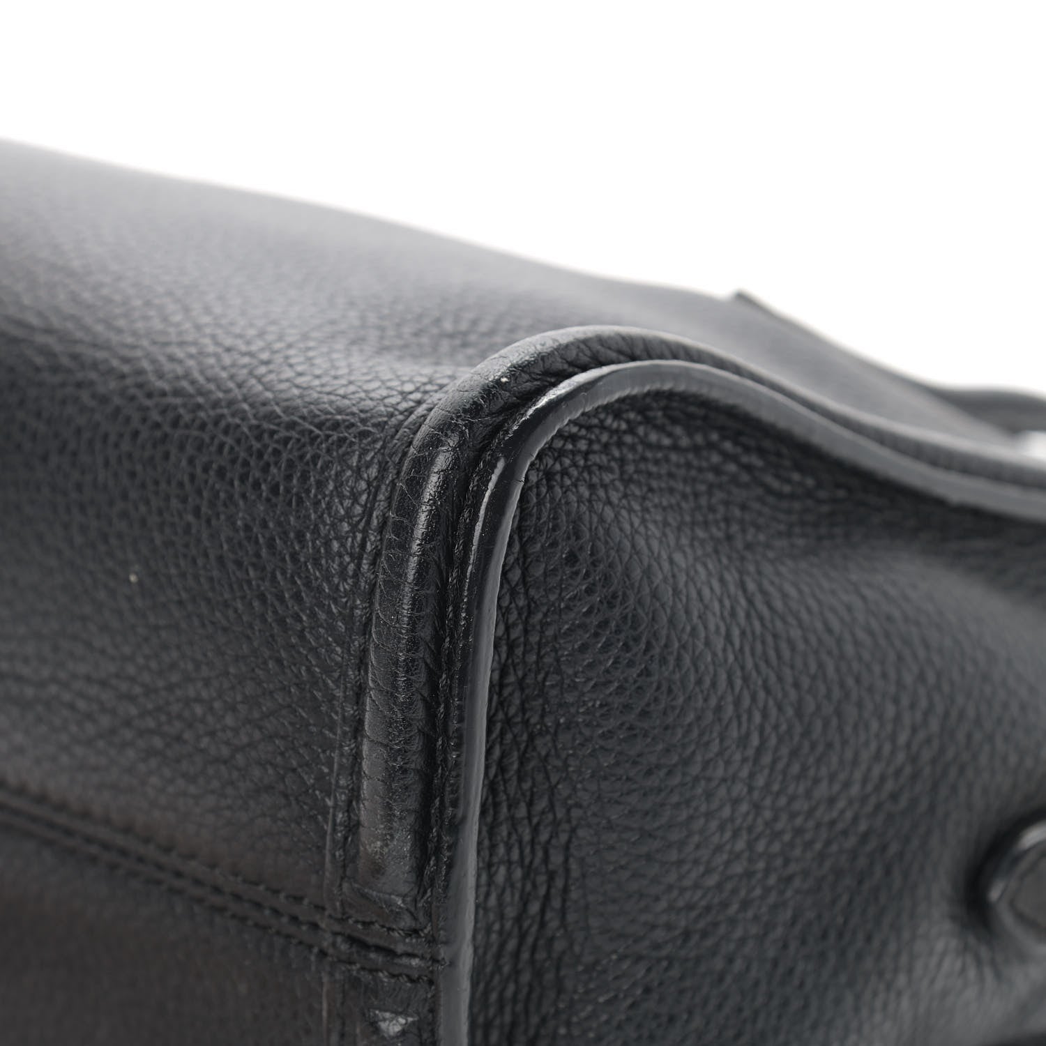 Alexander McQueen Pebbled Calfskin Mini Skull Padlock Zip Around Tote Black 11 of 12
