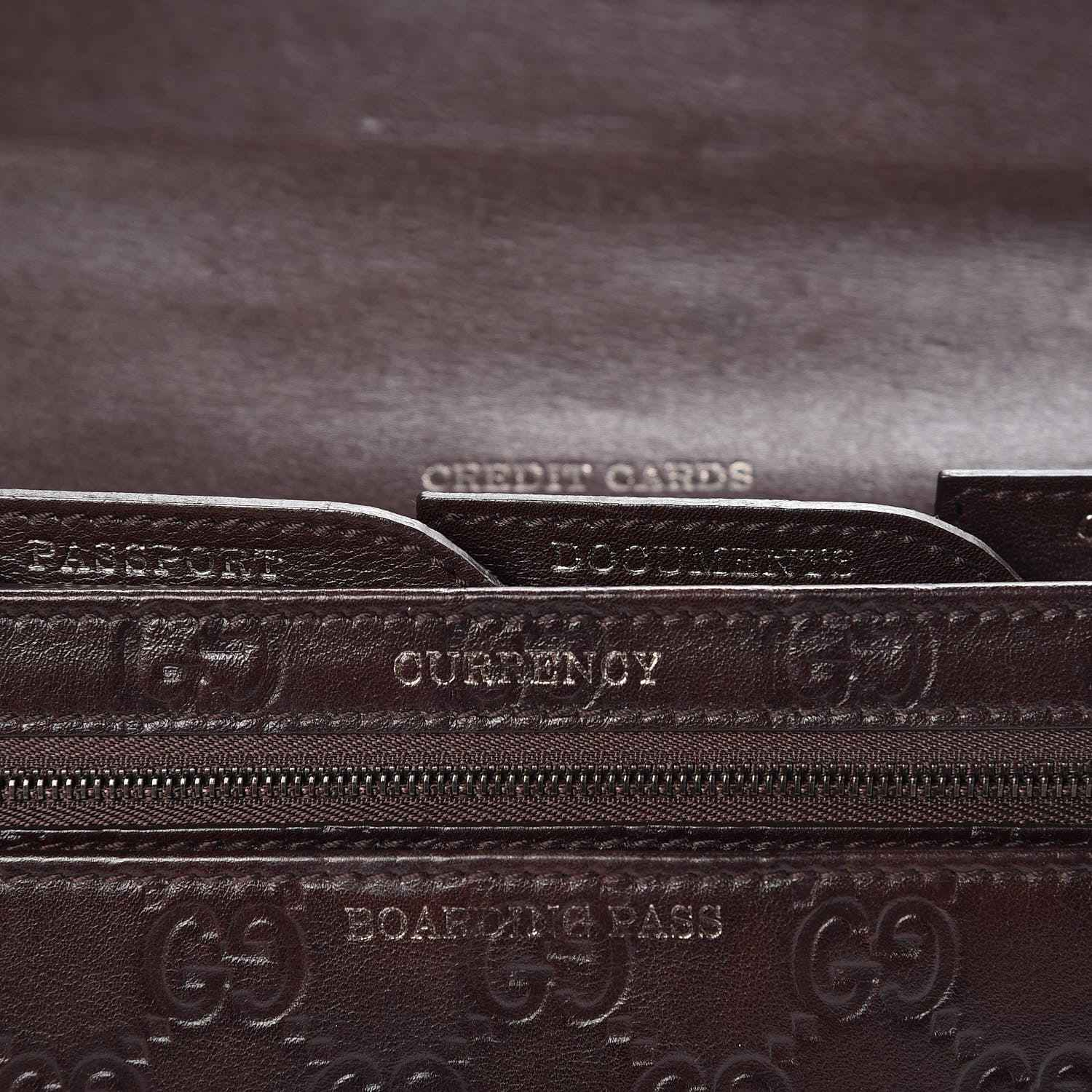 Gucci Guccissima Travel Document Case Brown 10 of 14