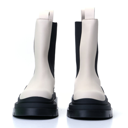 Bottega Veneta Calfskin Mens The Tire Chelsea Boots 41 Sea Salt Black 3 of 7