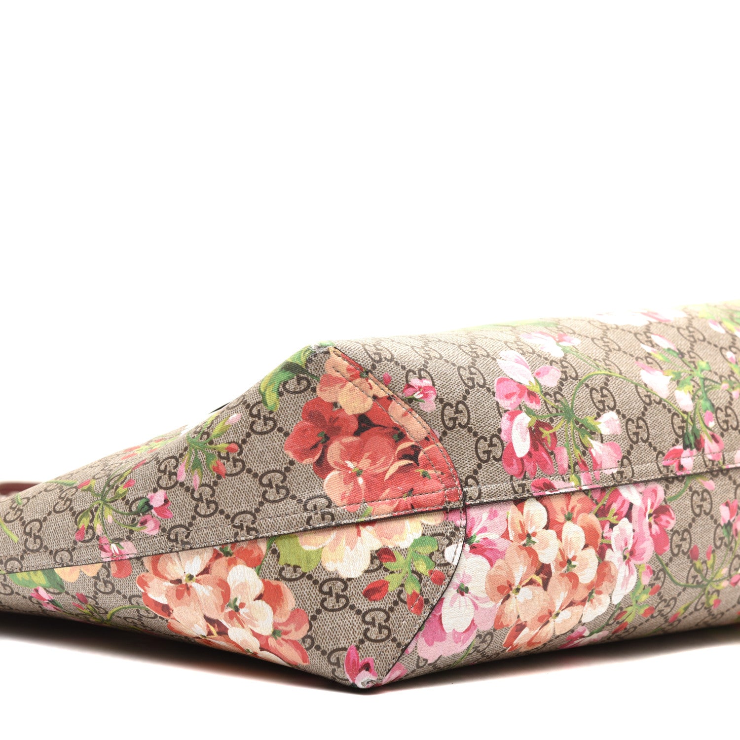 Gucci GG Supreme Monogram Blooms Medium Reversible Tote Beige Multicolor Dry Rose 8 of 9
