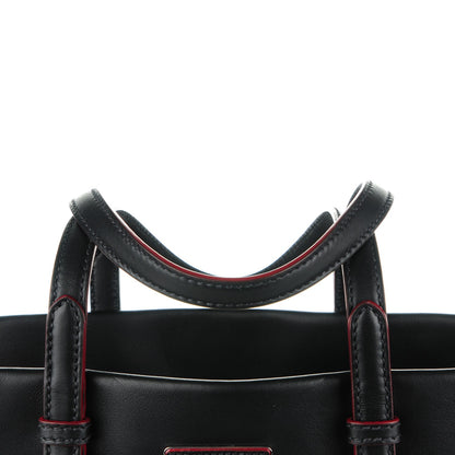 Prada City Calf Sport Tote Black Rosso 9 of 9