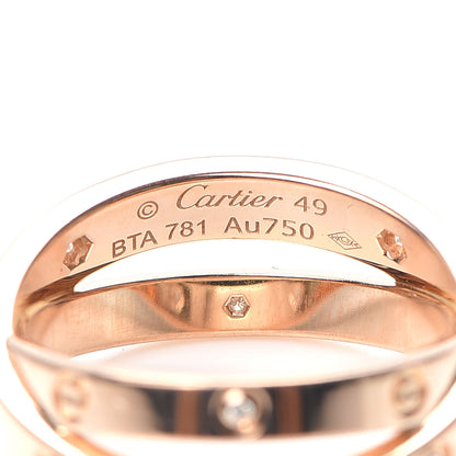 Cartier 18K Pink Gold 6 Diamond LOVE Ring 49 4.75 4 of 4