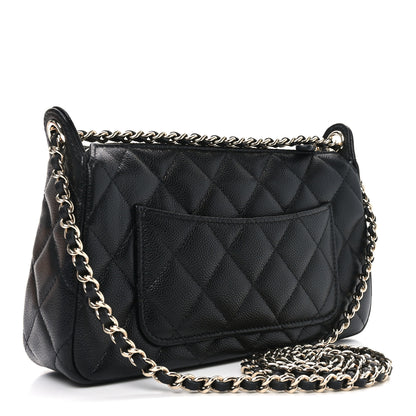 Chanel Caviar Quilted Purse With Chain Black 3 of 11