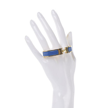 Hermes Enamel Narrow Clic Clac H Bracelet PM Bleu Intense 2 of 4