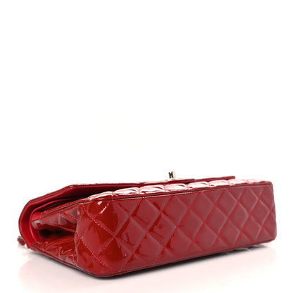 Chanel Patent Calfskin Quilted Medium Double Flap Dark Red 4 of 9