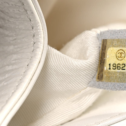 Chanel Patent Tweed Medium Boy Flap White 7 of 12