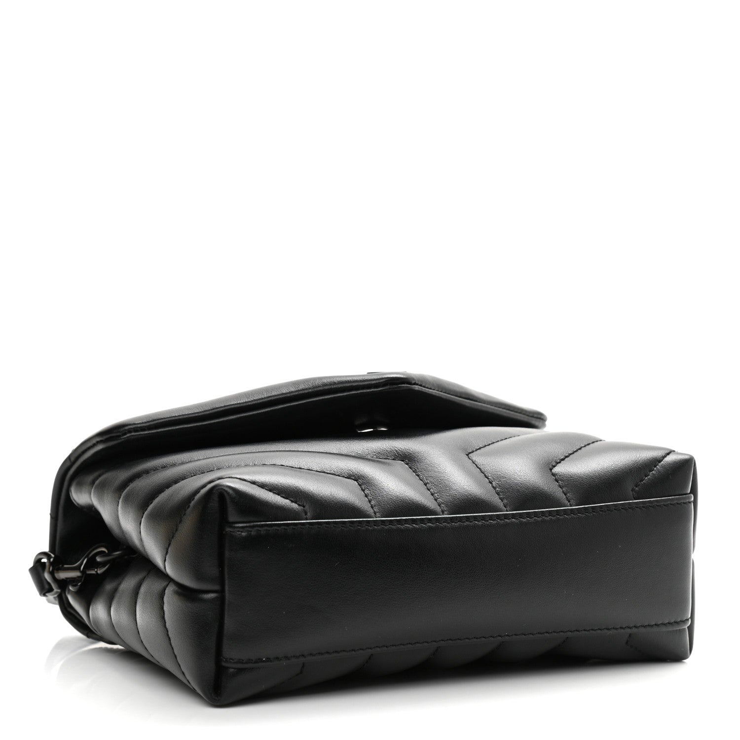 Saint Laurent Calfskin Y Quilted Monogram Toy Loulou Crossbody Bag Black 4 of 11