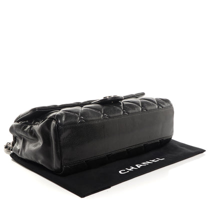 Chanel Glazed Caviar Medium Nature Flap Bag Black 4 of 7