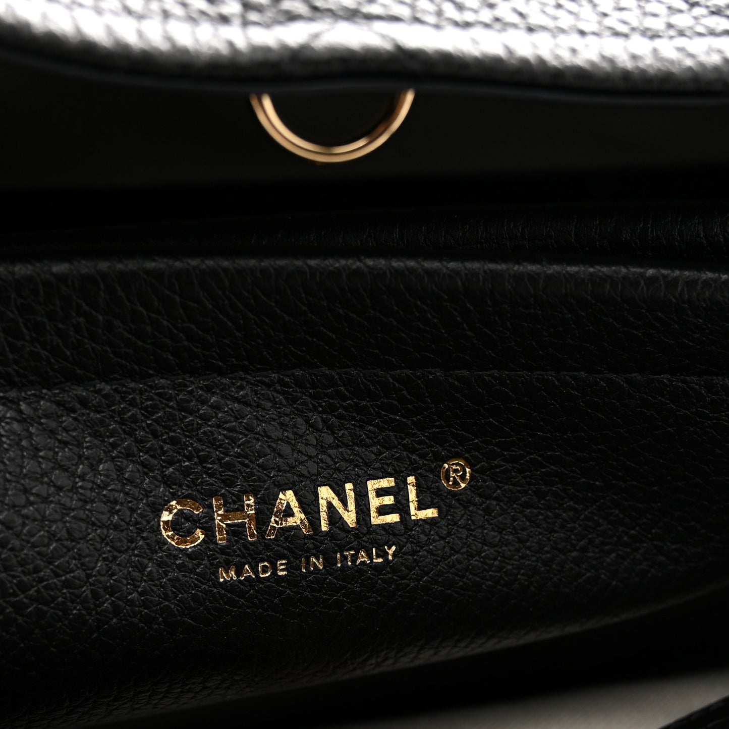 Grained Calfskin Urban Essentials Small Shopping Bag Black