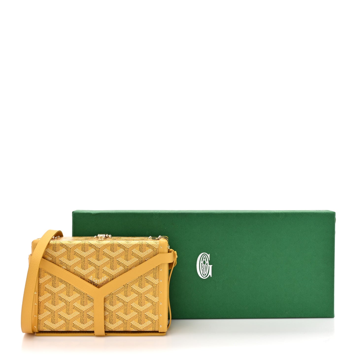 Goyardine Precious Metals Minaudiere Trunk Bag Gold