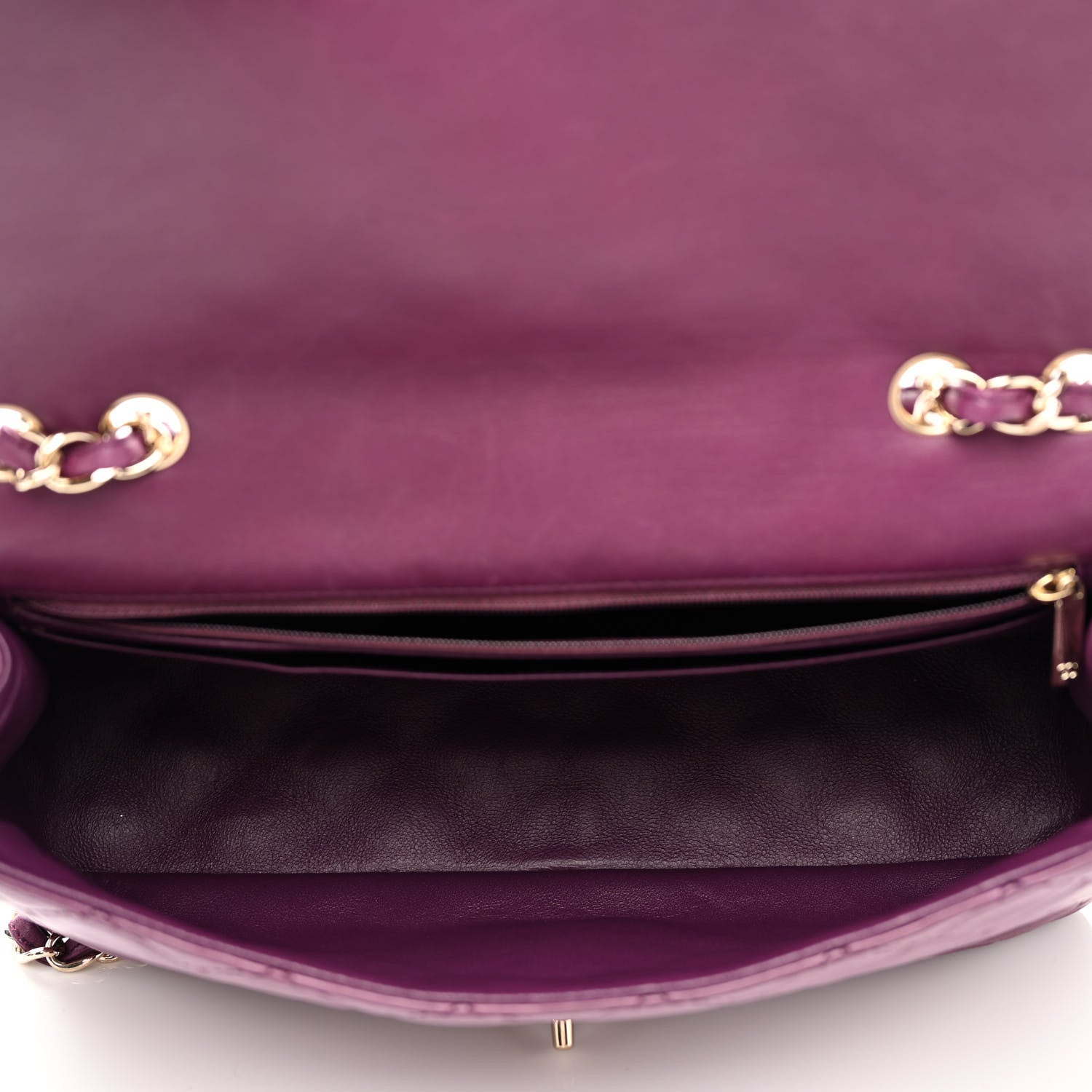 Chanel Lambskin Quilted Jumbo Single Flap Purple 5 of 9