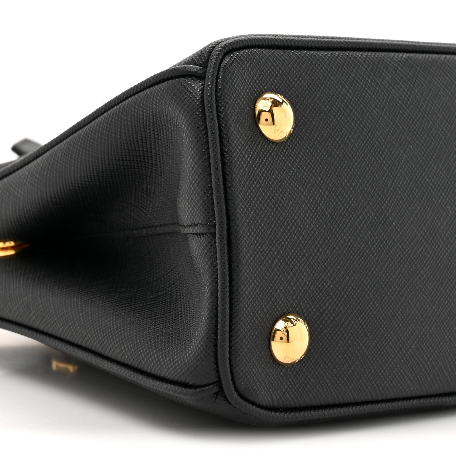 Prada Saffiano Lux Mini Galleria Double Zip Shoulder Tote Black 11 of 12