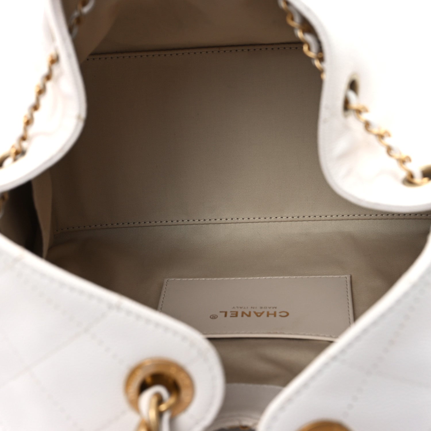 Chanel Caviar Quilted Small Chanel 25 Handbag White 5 of 12