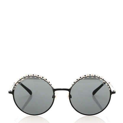 Chanel Pearl Round Sunglasses 4234-H Black 2 of 9