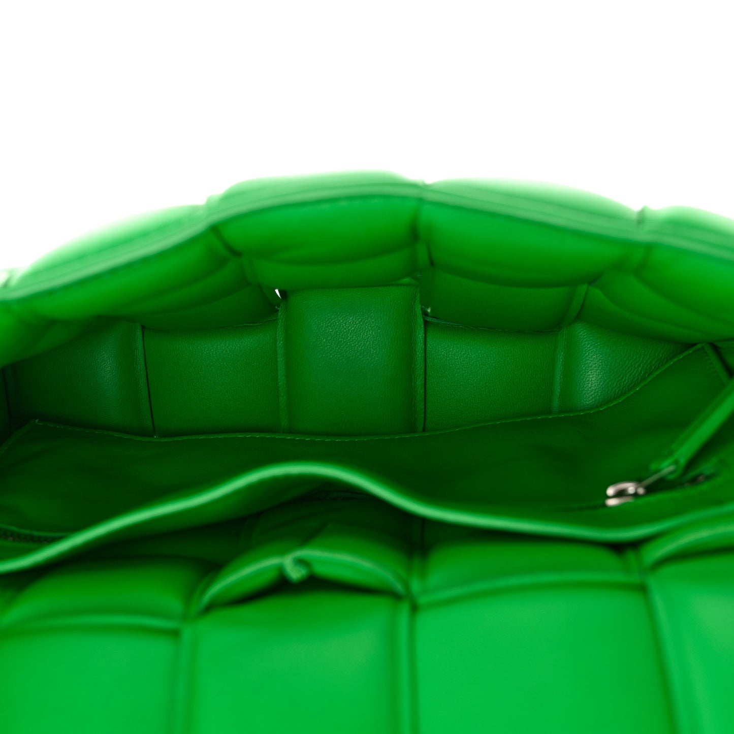 Nappa Maxi Intreccio Padded Cassette Crossbody Bag Parakeet