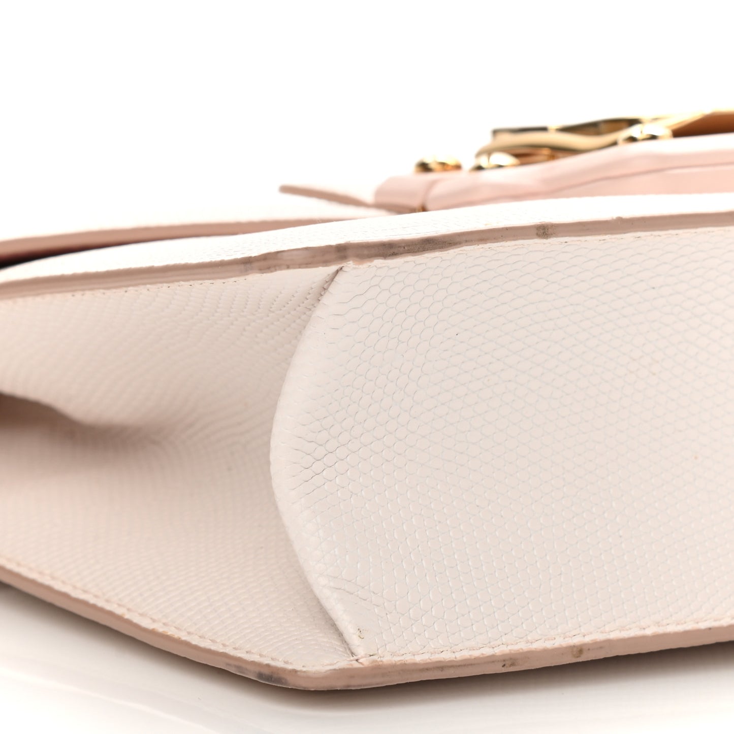 Iguana Calfskin Embossed Lucia Satchel Pink