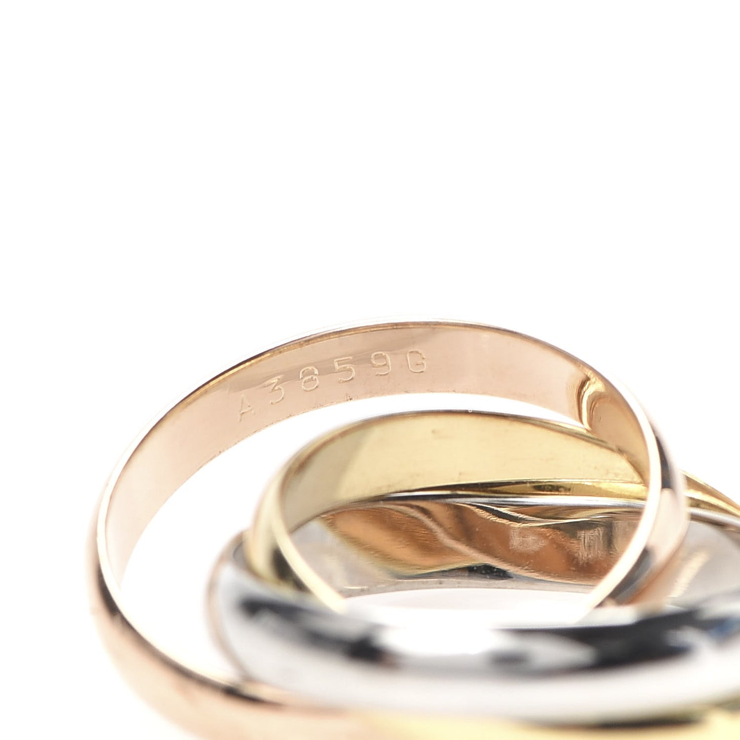 18K Pink Yellow White Gold Classic Les Must De Trinity Ring 51 5.75