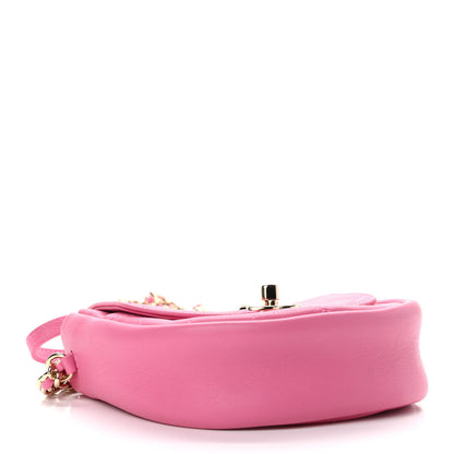 Chanel Goatskin Stitched Casual Trip Messenger Flap Pink 4 of 11