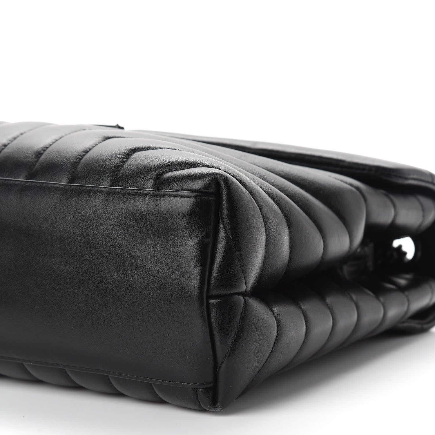 Saint Laurent Calfskin Y Quilted Monogram Medium Loulou Chain Satchel Black 9 of 9