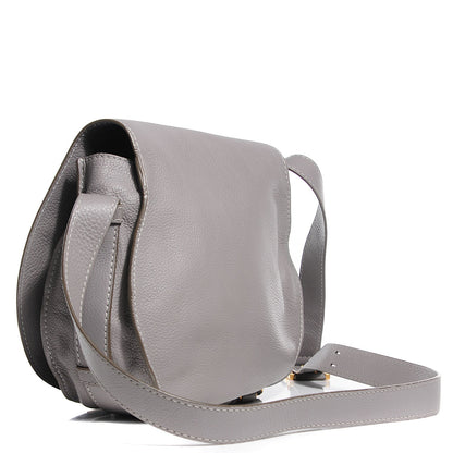 Chloe Calfskin Medium Marcie Round Crossbody Bag Cashmere Grey 3 of 9